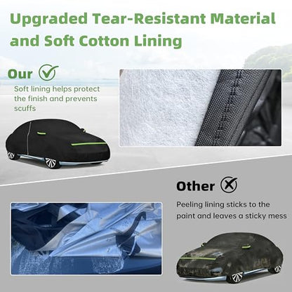 Car Cover for Volkswagen Beetle/New Beetle 1998-2019, Custom Fit Waterproof All-Weather Full Car Cover, Windproof Outdoor Full Cover with Driver-Side Zippered Door, UV-Resistant and Dustproof - size: for VW New Beetle