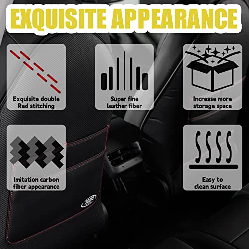 DEDC Tesla Model 3 Seat Back Protectors, Tesla Model Y Kick Mats, Tesla Model 3/Y Accessories, 2 Pcs Tesla Kick Mats Back Seat Protectors & 2 Pcs Mesh Cargo Net