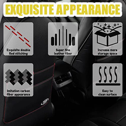 DEDC Tesla Model 3 Seat Back Protectors, Tesla Model Y Kick Mats, Tesla Model 3/Y Accessories, 2 Pcs Tesla Kick Mats Back Seat Protectors & 2 Pcs Mesh Cargo Net