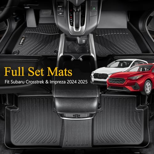Floor Mats & Cargo Liner Backrest Mat for Subaru Crosstrek 2024 2025 & Impreza 2024 2025 All Weather Liners Custom Fit Subaru Crosstrek 2024 2025 & Impreza Waterproof Durable Accessories - style: 33|For Subaru Crosstrek/Impreza | 2024 2025 | Backrest Set