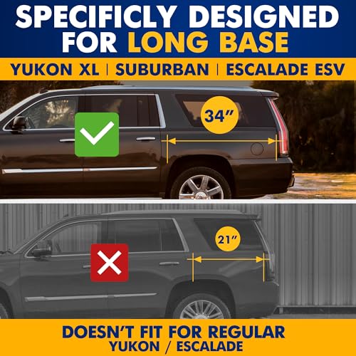 Premium Cargo Liner for GMC Yukon XL Denali 2021-2026 - 100% Protection - Custom Fit Car Trunk Mat - All-Season Black Cargo Mat - 3D Shaped Laser Measured Trunk Liners for Cadillac Escalade ESV