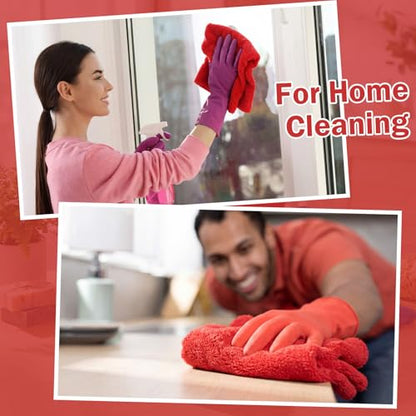 Tallew 15 Pcs Car Microfiber Towels Buffing Drying Wash Cleaning Cloths Plush Large Towels Thick Care Polishing Detailing Waxing Scratch Proof Towel, 15.75 x 15.75 Inch (Red) - color: Red