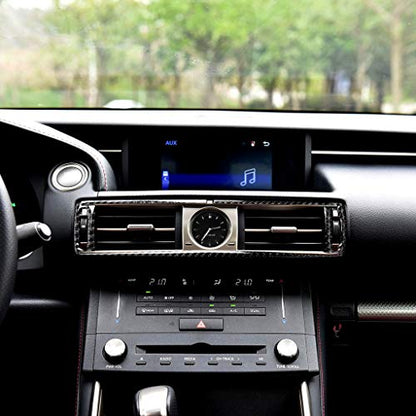 NVCNX Car Dashboard Center Air Vent Frame Cover Decal Compatible with Lexus IS250 2014 2015 / IS200t 2016 2017 / IS300 2016-2020 / IS350 2014-2020 Carbon Fiber Interior Trim Accessories Black - color: Air Vent - C