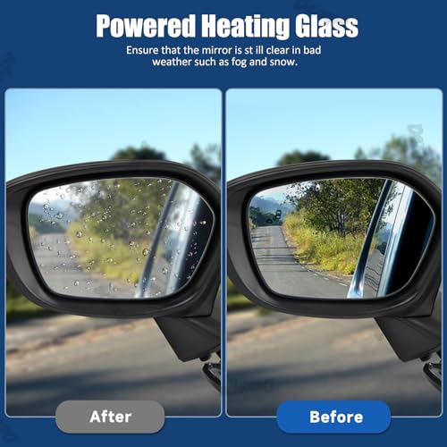 Driver Side Mirror Assembly Compatible with Honda Civic 2022-2025 Heated with Blind Spot Monitor, Turn Signal, Power Adjustable Glass Replace 76258T20A31 HO1320352 (8Pin Left) - style: 8pin Left