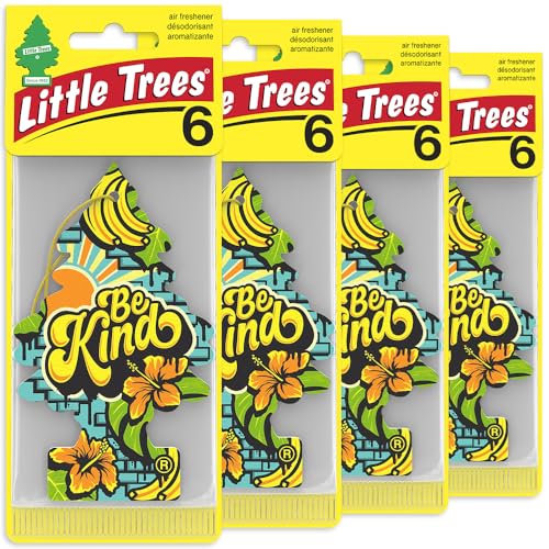 LITTLE TREES Car Air Freshener | Hanging Tree Provides Long Lasting Scent for Auto and Home | 24 Air Fresheners |Be Kind - color: Be Kind