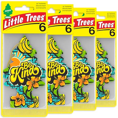LITTLE TREES Car Air Freshener | Hanging Tree Provides Long Lasting Scent for Auto and Home | 24 Air Fresheners |Be Kind - color: Be Kind