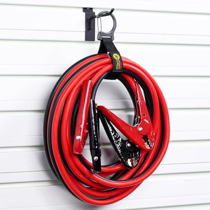 Wrap-It Storage Quick Clips - 14" (3-Pack) Black - Cable Straps With a Metal Clip to Use as an Extension Cord Organizer or Garden Hose Holder - size: 14" (3-pack)