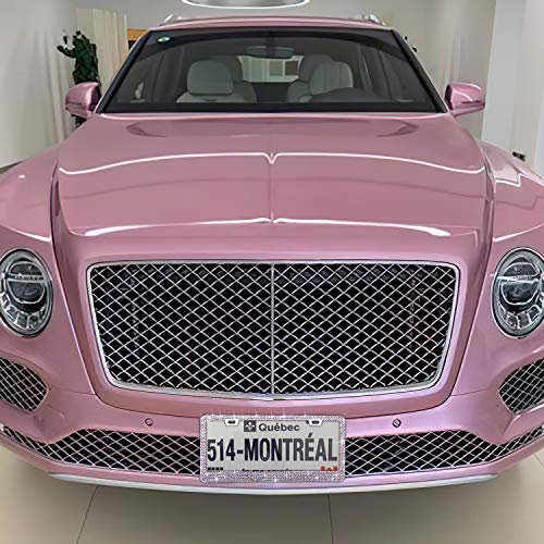 OKLPF Bling License Plate Frame for Women, 1PCS Sparkly Stainless Steel License Plate Frames| Over 1000 pcs 14 Facets Bedazzled Clear Glass Diamond Rhinestone Crystals w/Free Glitter White Diamond BOX - color: colorful