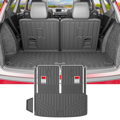 powoq Cargo Mat Compatible with 2022-2026 Acura MDX Trunk Mat with Backrest Mat Cargo Liner Back Seat Protector TPE Replacement for 2022-2026 Acura MDX Accessories (Trunk Mat with Backrest Mats) - size: Compatible With Acura Mdx | 2022-2026