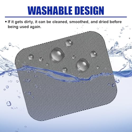 4PCS Car Side Window Sunshade - Reusable Washable Static Cling Film Car Window Shade Sticker Block UV Rays & Heat Glare - Vehicle Window Film Shade Privacy Protector for Most Cars (Black)
