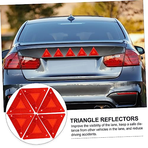 BESTOYARD Triangle Reflector Warning Sign 10-Pack Portable Car Safety Reflectors Emergency Reflective Warning for Trucks and Vehicles