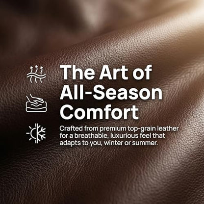 A leather rear seat cushion specially designed for cars - made by hand - can relieve pain in the buttocks, pressure points, and sciatic nerve. | Rear seat cover (Coffee Brown, Rear Seat Cushion) - color: Coffee Brown, size: Rear Seat Cushion