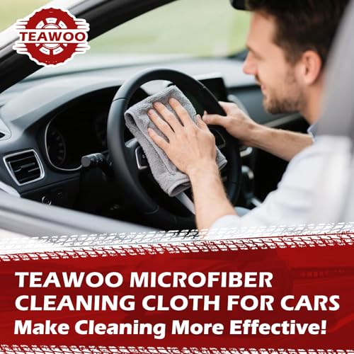 TEAWOO Gray Microfiber Cleaning Cloths Bulk-400 Pack, Gray Microfiber Towels for Cars, Ultra Absorbent Wash Cloths, Lint-Free Streak-Free Microfiber Towels Bulk for Cars, 12x12 inches - size: 400Pack Grey