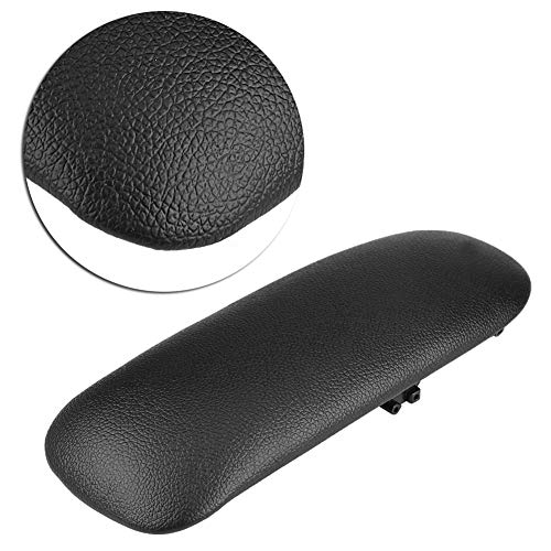 Qiilu Center Console,Artificial Leather & Plastic Black Center Console Armrest Lid Cover Pad for