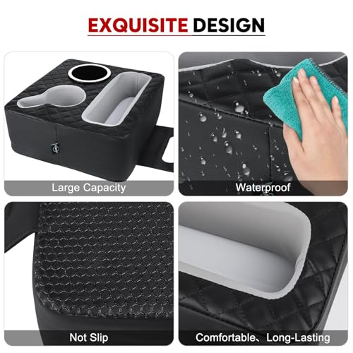 Car Cup Holder, Back Seat Car Organizer, Truck Bed Organizer, Couch Cup Holder Expander for Sofa Bed, Boat Tray, Organizer Holds Drinks, Snacks, Cell, Phone for Boat Sofa Truck - style: Classic Style