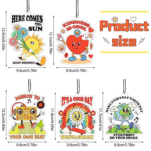 Frienda 5 Pieces Funny Car Air Fresheners for Men Air Freshener Hanging Truck Car Accessories Ideal Gift for Birthday Party
