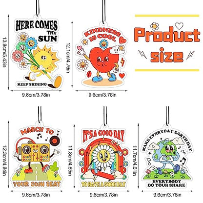 Frienda 5 Pieces Funny Car Air Fresheners for Men Air Freshener Hanging Truck Car Accessories Ideal Gift for Birthday Party