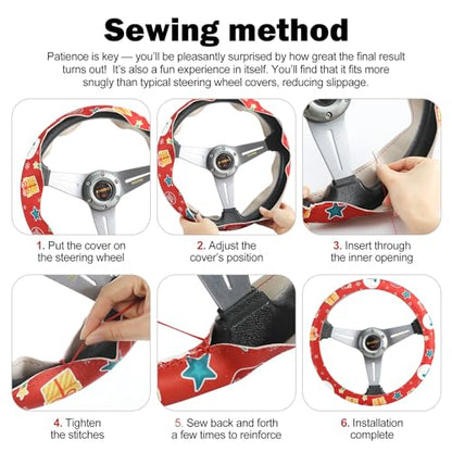 Riakrum 17 Pcs Mushroom Car Seat Covers Mushroom Car Accessories Full Set for Women Men Automotive Rear Front Seat Protector View Mirror Hanging Ornament Steer Wheel Belt Cover(Cool Mushroom) - style: Cool Mushroom