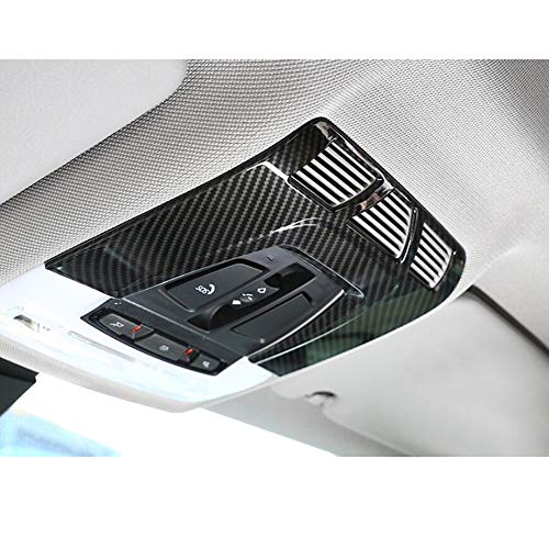 ABS Carbon Fiber Color Car Inner Front Reading Light Lamp Panel Cover Trim Auto Interior Roof Lamp Panel Cover For BMW 1 2 3 4 Series X1 X2 X5 X6 F30 F22 F34 F36 F48 F47 F15 F16 (Panel frame)