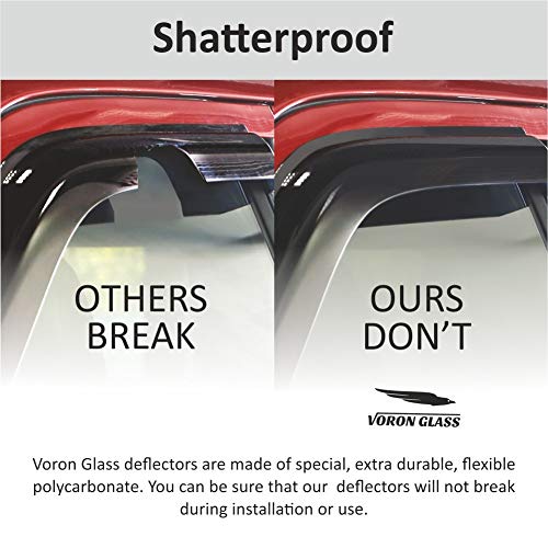 Voron Glass Tape-on Extra Durable Rain Guards for Chevrolet (Chevy) Trax 2024-2026, Window Deflectors, Vent Window Visors, 6 Pieces - 100907