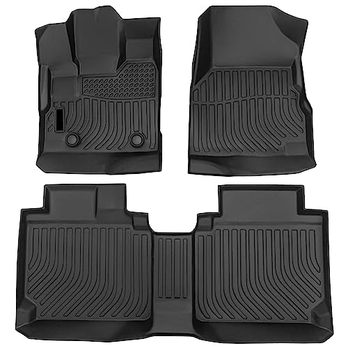 All Weather Floor Mats for 2012-2017 Chevrolet Equinox & GMC Terrain/Terrain Denali, Floor Mats Fits 1st & 2nd & Row, 3D Anti-Slip Waterproof TPE Rubber Protector Car Mats Full Set Liners - color: 2012-2017 Chevrolet Equinox