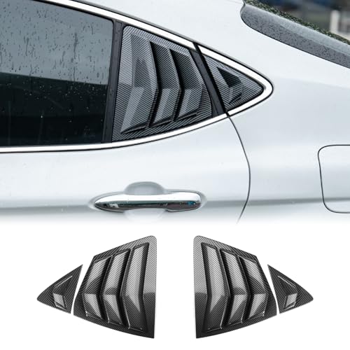 CKE for 9th Gen Camry LE SE XLE XSE Compatible with Toyota Camry 2025 2026 Accessories Sporty Car Exterior Rear Side Window Louvers Air Vent Scoop Shades Cover Trim Blinds -Carbon Fiber Style - color: Carbon Fiber Style