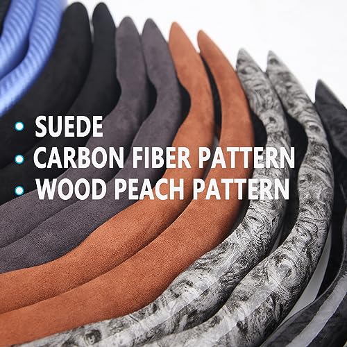 Steering Wheel Cover, Wood Grain Steering Wheel Cover, Car Wheel Cover for Men/Women, Universal Fit for 99% Car Steering Wheel,Steering Wheel Accessories (Wood Grain-Brown) - color: Wood grain-Brown