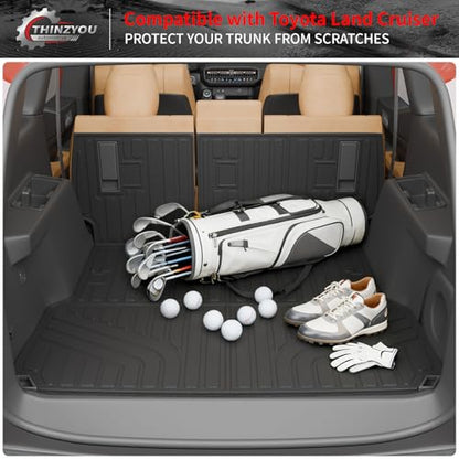 Trunk Mat Compatible with 2024 2025 2026 Toyota Land Cruiser/Lexus GX550 Overtrail 5 Seats Cargo Mat Cargo Liner Trunk Liner Back Seat Cover Land Cruiser Accessories (Trunk Mat+Backrest Mats) - style: For Toyota Land Cruiser&Lexus GX550 Overtrail | 2024-2