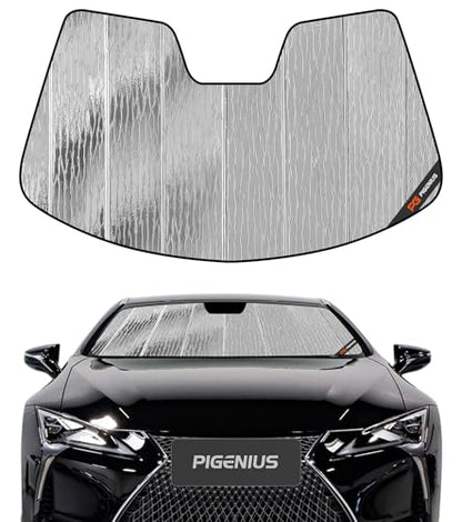 Pigenius Windshield Sun Shade for Lexus LC 2018-2026 Front Window Sunshade - AstraGuard - color: Silver, size: 2018-2026 LC