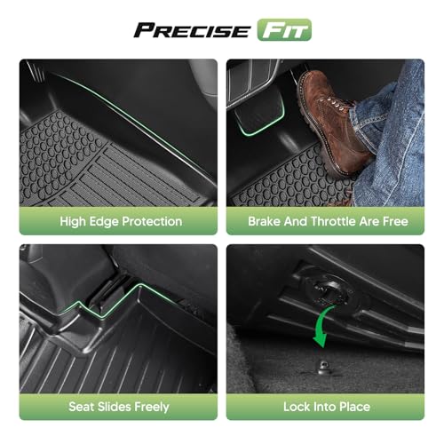 Cartist Floor Mats and Cargo Liner Fit for Nissan Pathfinder 7 Seats 2022-2026 All Weather TPE Floor Mat Pathfinder Accessories Heavy Duty Carpet Protection (Trunk Mat with Backrest Mat+Floor Mats) - size: 5)Nissan Pathfinder 7【22-26】Full set