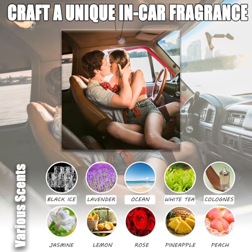 100Pcs Bulk Custom Logo Car Air Freshener, Wholesale Personalized Double Sided Car Air Fresheners, Printed Commercial Logo/Photo with Scented Air Freshener(100 Square) - color: 100 Pcs - Square