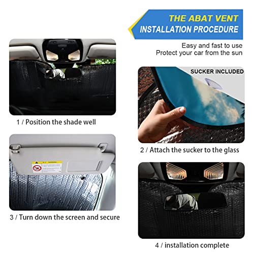 Beach Palm Windshield Sun Shade - Foldable Car Front Window Sunshades for Most Sedans SUV Truck - Blocks UV Rays and Keeps Your Vehicle Cool, 55*27.6inch - color: Beach Palm, size: 55*27.6inch