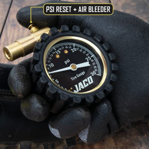 JACO FTX-30 Low Pressure Presta Tire Gauge for Bikes (Max 30 PSI) | Fatbike & MTB Series - style: 0-30 PSI
