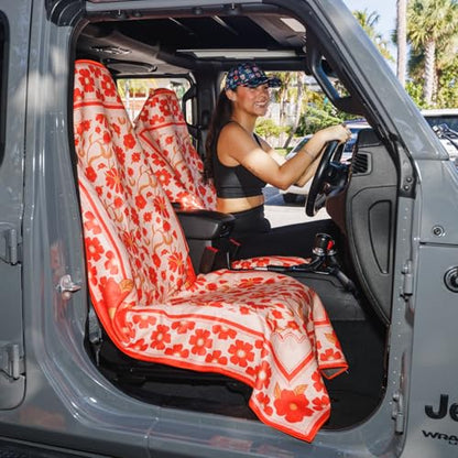 Sprints Athletic Running Towel, Full-Sized, Car Seat Cover - Performance Microfiber (Peaches & Pleasures The Small Kind) - color: Peaches & Pleasures the Small Kind