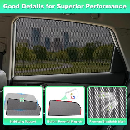 Car Window Shades for 2015-2020 Tucson - Rear Side Window Sun Shade for Baby, Breathable Mesh Car Privacy Window Covers, UV Protection and Heat Insulation for Road Trips, Napping, Camping - size: Tucson(2015-2020)R-2PCS
