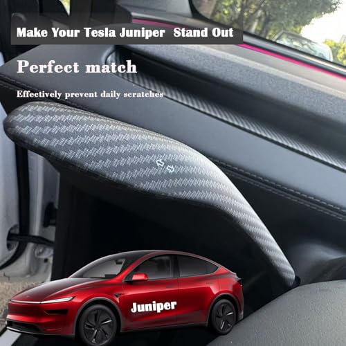 YHCDSEA Steering Lever Cover for Tesla Model Y Juniper, Gear Shift Cover Accessory - Decorative Cover (My Juniper-Matt Carbon Fiber Pattern) - style: MY Juniper-Matt Carbon Fiber Pattern