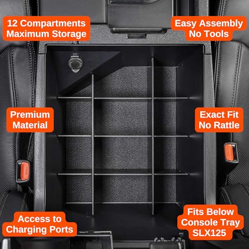 Vehicle OCD - Center Console Organizer for Toyota Tundra (2014-2021) - Made in USA - SLX103 - size: 2014-2021, style: Center Console Organizer