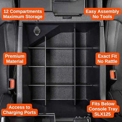 Vehicle OCD - Center Console Organizer for Toyota Tundra (2014-2021) - Made in USA - SLX103 - size: 2014-2021, style: Center Console Organizer