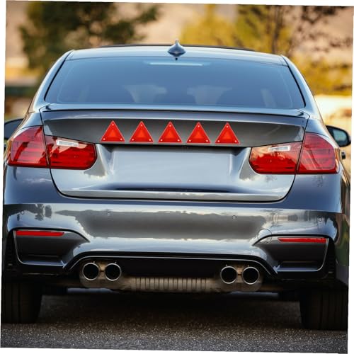 Alipis 10pcs Plastic Car Reflectors Triangle Warning Signs Vehicle Rear Marker Boards Truck Reflective Safety Triangles for Roadside Emergency