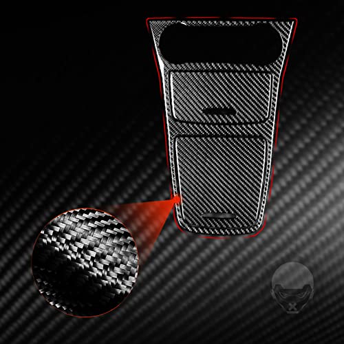 Generic Real Carbon Fiber Center Control Storage Box Surround Frame Cigarette Lighter Storage Box Cover Panel Sticker Cover Compatible with Benz CLA C117 2014-2018 GLA X156 2015-2019 Black - Kit - color: Center Control Storage Box Frame Cigarette Lighter