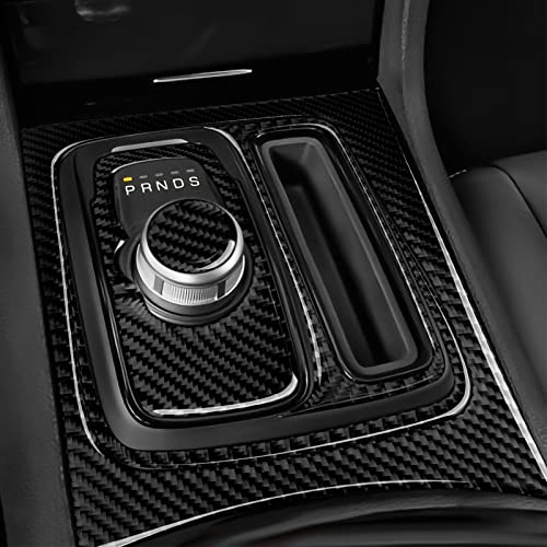 Car Gear Shift Panel Decals for 2015-2023 Chrysler 300 / 300C / 300S / Limited/Touring Accessories Carbon Fiber Interior Stickers - color: Gear Shift Frame