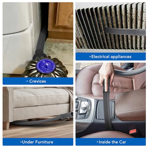 Sealegend Upgrade Dryer Vent Cleaner Kit Vacuum Hose Attachment Compatible with Most Vacuum Cleaner, Quickly Lint Remover Cleaning Supplies, Deep Gray - color: Deep Gray