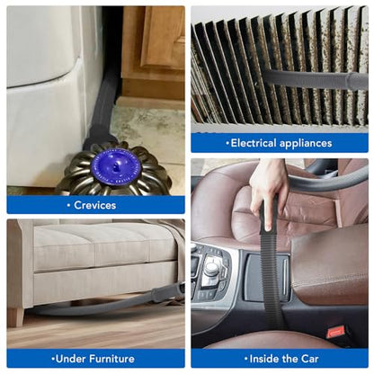 Sealegend Upgrade Dryer Vent Cleaner Kit Vacuum Hose Attachment Compatible with Most Vacuum Cleaner, Quickly Lint Remover Cleaning Supplies, Deep Gray - color: Deep Gray