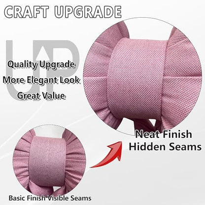 Car Seat Neck Pillow Elegant Bow Car Headrest Pillow Set - Cotton Linen Neck Cushion Universal Fit for Women Comes with 2 Seat Belt Covers (Black Set 4Pcs) - color: Black Set 4pcs