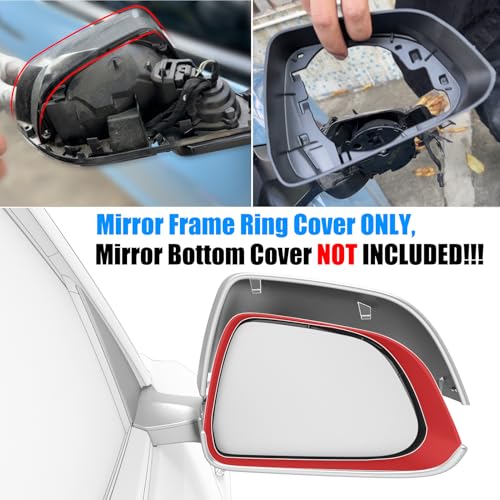 Jaronx Compatible with Tesla Model 3 Side Mirror Cover Housing 2017-2025, Right Passenger Door Wing Rearview Mirror Frame Cover Replacement Compatible with Tesla Model 3 Accessories - size: Model 3 Right