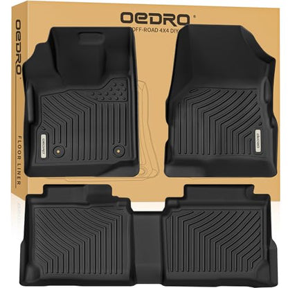 OEDRO Floor Mats Fit for 2012-2017 Chevrolet Equinox L/LS/LT/LTZ/Premier & 12-17 GMC Terrain SL/SLE/SLT/Denali, TPE All-Weather Custom Fit Floor Liners Car Mats, 1st & 2nd Row Mats Accessories, Black - style: 12-17 Equinox/Terrain 1st & 2nd Row