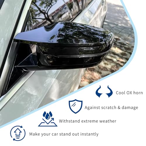 Side Mirror Cover Compatible with G20 G21 G30 G31 G32 GT G11 G12 G14 G15 G16 (Gloss Black, G20 G30 G32 G11) - color: Gloss Black, size: G20 G30 G32 G11