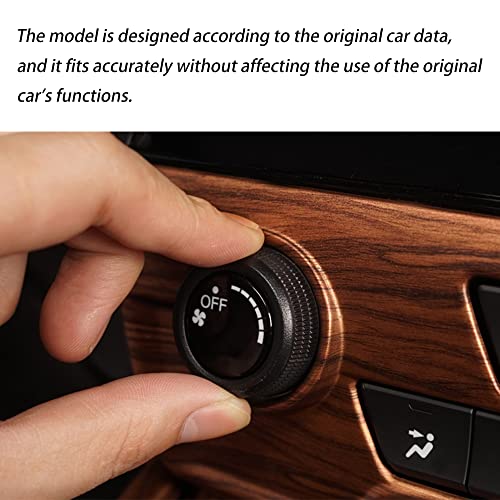 for CRV 2017-2021 Air Conditioning Knob Climate Control Module Panel ABS Peach Wood Grain Center Console CD Panel Cover Trim Sticker for Honda CRV CR-V 2017 2018 2019 2020 2021(Not Fit for LX) - color: Air Conditioning Knob Panel