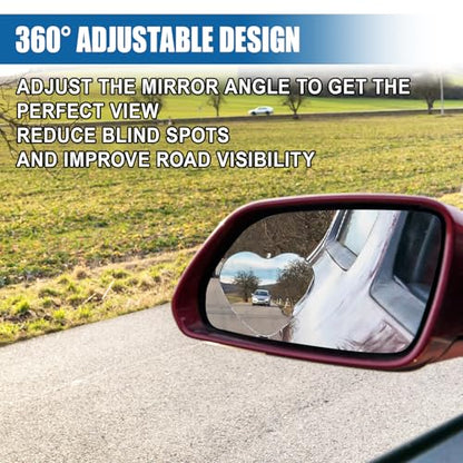 Heart Shaped Car Blind Spot Mirror, Adjustable Frameless HD Convex Rearview Side Mirror for Enhanced Safety, Universal Removable Wide Angle Auxiliary Mirrors Accessories for Vehicle (Heart) - size: Heart