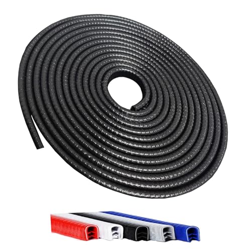 Winfort 33FT(10M) Universal Car Door Edge Protector Guards, No-Glue Required Rubber Seal U Shape Automotive Door Entry Guard, Suitable for Most Cars, SUVs and Trucks (Black) - color: Black, size: 33Ft
